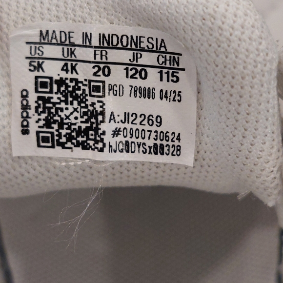 Adidas Kids White and Black Strap Sneakers - Picture 5 of 6